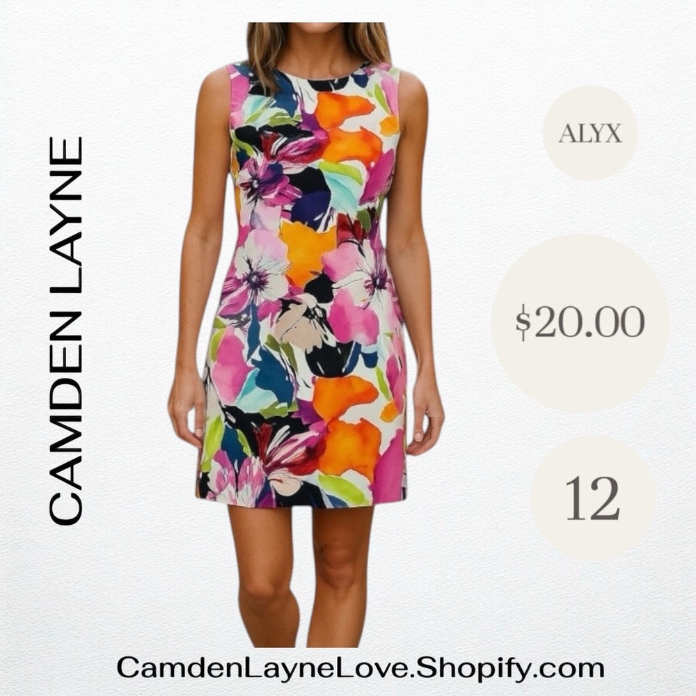 Alyx Orange Pink Sleeveless Sheath Mini Dress - Picture 3 of 8